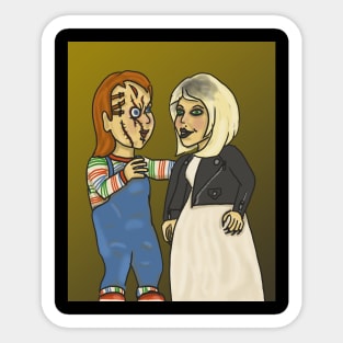 Chucky and Tiffany Sticker